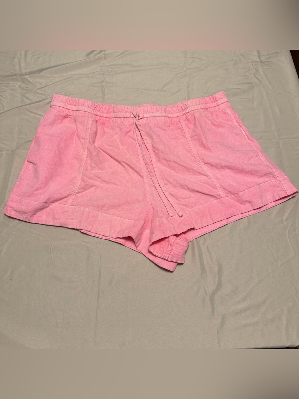Universal Thread hot Pink Drawstring Athletic Shorts linen blend large